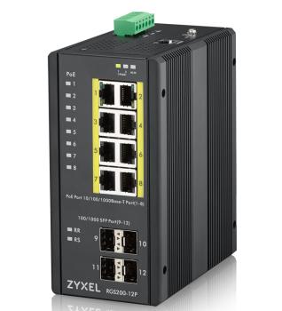 0000104953 SWITCH 12 PORTE MANAGED, 8 PORTE GBIT POE + 4 SFP