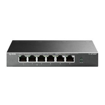 0000105169 6-PORT 10/100 MBPS DESKTOP SWITCH WITH 4-PORT POE+