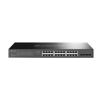 0000114968 SWITCH 24P LAN GIGABIT TP-LINK TL-SG2428P (T1600G-28PS)POE+ SMART CON 4 COMBO SFP - GARANZIA A VITA