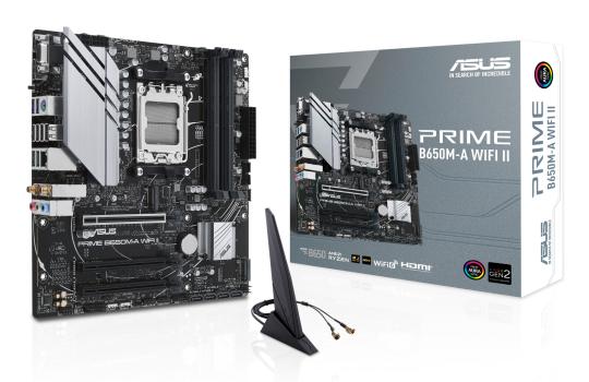 0000125261 MB ASUS PRIME B650M-A WIFI II B650 AM5 4XDDR5DC-6400(OC) DP HDMI D-SUB 1XPCIE4.0X16 4XSATA3 M.2 WIFI USB3.2 MATX 90MB1EG0-M0EAY0