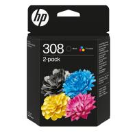 Consumables - Cartridges 0000141188 HP 308 BLACK/TRI-COLOR INK BLISTER CARTRIDGE COMBO 2-PACK
