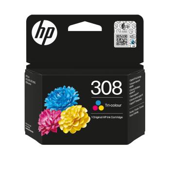 0000141184 HP 308 TRI-COLOR ORIGINAL INK EN/DE/FR/IT/PT/ES CARTRIDGE