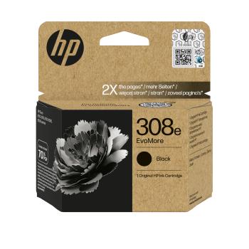 0000141192 HP 308E EVOMORE BLACK ORIGINAL EN/DE/FR/IT/PT/ES INK CARTRIDGE