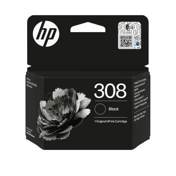 0000141193 HP 308 BLACK ORIGINAL INK EN/DE/FR/IT/PT/ES CARTRIDGE