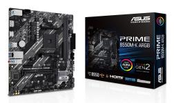 Components - Motherboard 0000148299 ASUS MB AMD B550 GAMING, PRIME B550M-K ARGB, AM4 2DDR4, DP/HDMI, GLAN, DUAL M2, MATX, RGB, 90MB1GC0-
