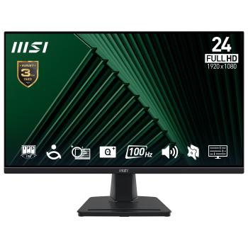 0000145601 MSI MONITOR 23.8 LED IPS 16:9 FHD 1MS 100Hz, DP/HDMI, MULTIMEDIALE