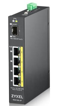 0000147343 SWITCH 5 PORTE UNMANAGED, 4 PORTE GBIT POE + 1 SFP