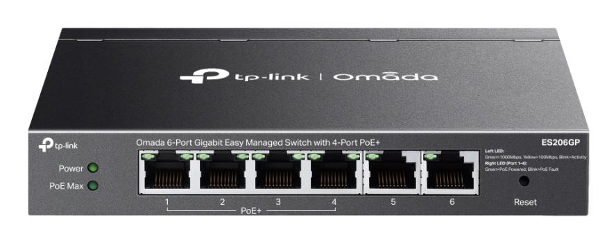 0000147879 OMADA 6-PORT GIGABIT EASY MANAGED SWITCH WITH 4-PO