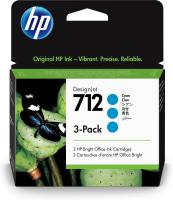 Consumables - Cartridges 0000018495 HP 712 3-PACK 29-ML CYAN DESIGNJET INK CARTRIDGE